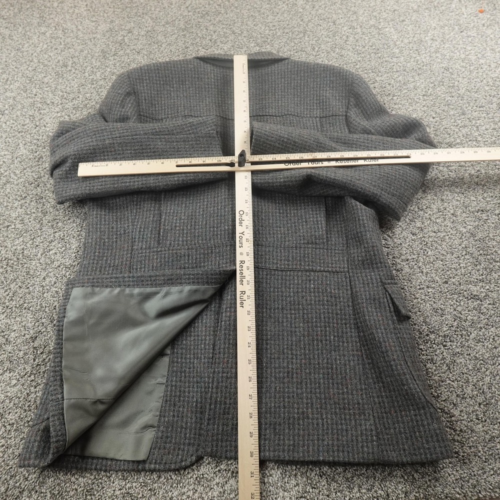 VTG Pendleton Blazer Mens 44 Gray Wool Tweed Elbow Patch Sport Coat Jacket USA - Picture 8 of 15